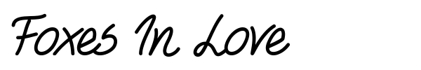 Foxes In Love font preview